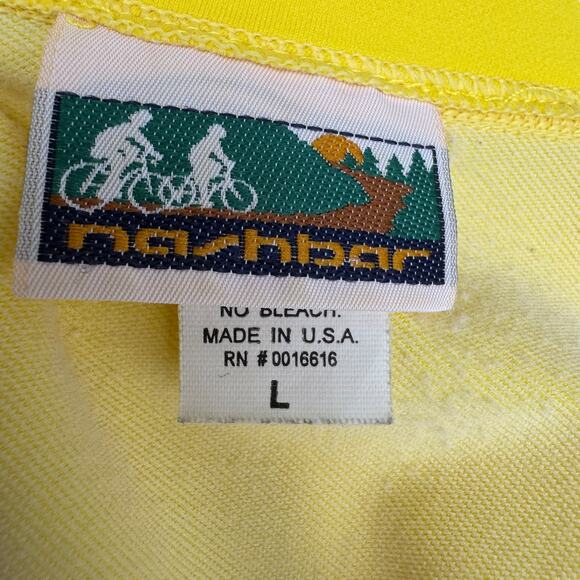 Nashbar Men’s L Yellow 1/4-Zip Long Sleeve Cycling Jacket Performance Pullover - Picture 8 of 9
